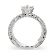 4 Carat VS1 D Lab Grown Diamond Solitaire Heart Ring